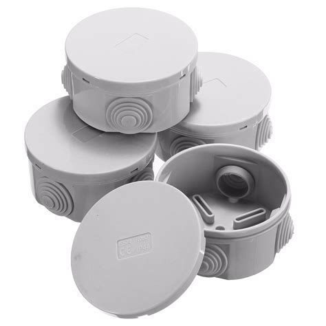 outdoor circular junction box|shallow round exterior electrical box.